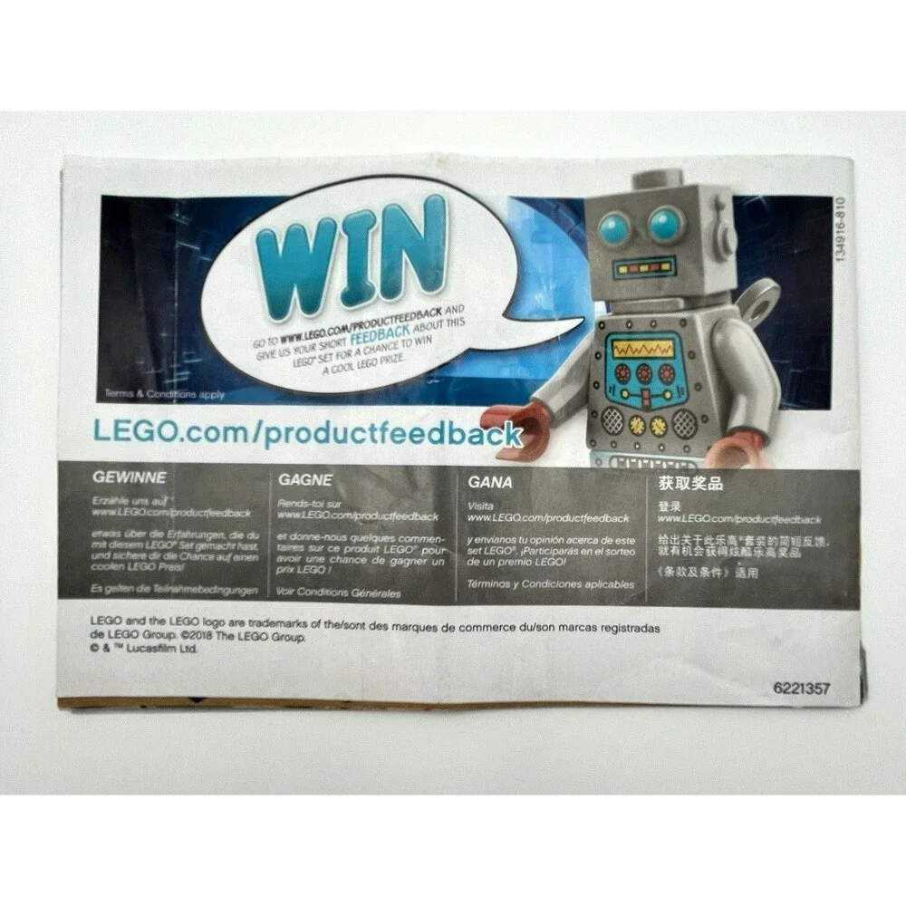 LEGO Manual Only 75193 Star Wars Microfighters Chewy Millennium Falcon